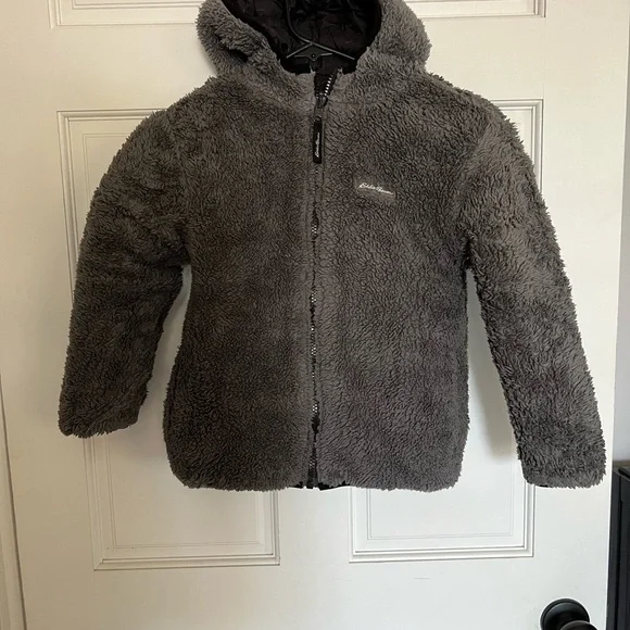 Eddie Bauer Kids BOYS DEER HARBOR REVERSIBLE HOODED JACKET - Picture 4 of 7